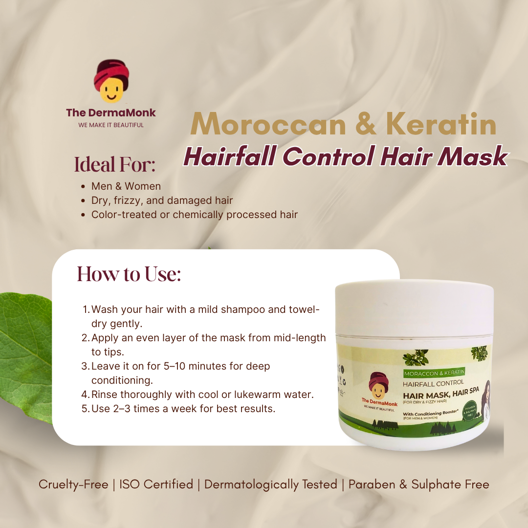 The DermaMonk Hairfall Control Combo Hair Oil + All-in-1 Shampoo + Hair Mask (Hair Spa)