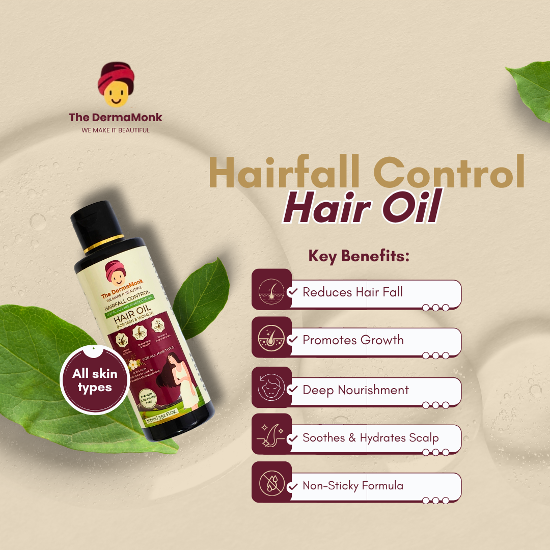 The DermaMonk Hairfall Control Combo Hair Oil + All-in-1 Shampoo + Hair Mask (Hair Spa)