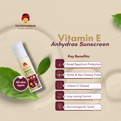 The Derma Monk Vitamin E Anhydras Sunscreen SPF 50 PA+++ (30 gm)