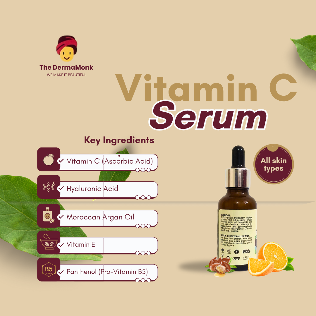 The Derma Monk Vitamin C Serum (30ml) – Brightening & Anti-Aging