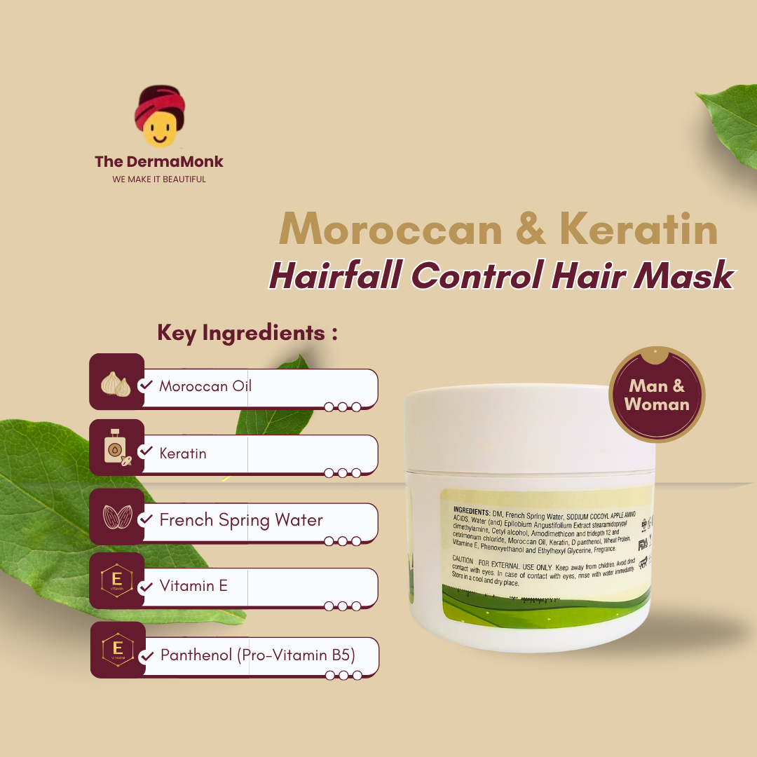The DermaMonk Hairfall Control Combo Hair Oil + All-in-1 Shampoo + Hair Mask (Hair Spa)