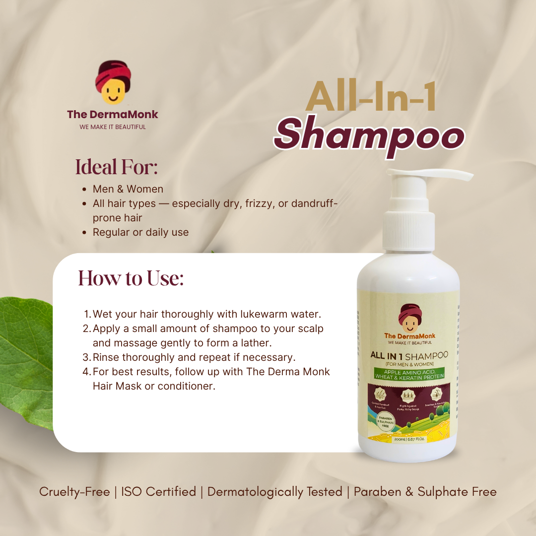 The DermaMonk Hairfall Control Combo Hair Oil + All-in-1 Shampoo + Hair Mask (Hair Spa)